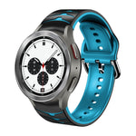 Bracelete de relógio em silicone com textura curva, para Samsung Galaxy Watch 4 44mm, para Samsung Galaxy Watch 4 40mm, para Samsung Galaxy Watch 4 Classic 42mm
