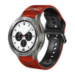 Bracelete de relógio em silicone com textura curva, para Samsung Galaxy Watch 4 44mm, para Samsung Galaxy Watch 4 40mm, para Samsung Galaxy Watch 4 Classic 42mm