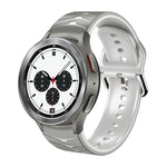 Bracelete de relógio em silicone com textura curva, para Samsung Galaxy Watch 4 44mm, para Samsung Galaxy Watch 4 40mm, para Samsung Galaxy Watch 4 Classic 42mm