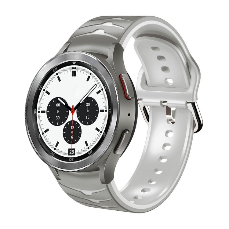 Bracelete de relógio em silicone com textura curva, para Samsung Galaxy Watch 4 44mm, para Samsung Galaxy Watch 4 40mm, para Samsung Galaxy Watch 4 Classic 42mm