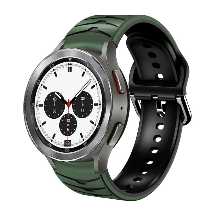 Bracelete de relógio em silicone com textura curva, para Samsung Galaxy Watch 4 44mm, para Samsung Galaxy Watch 4 40mm, para Samsung Galaxy Watch 4 Classic 42mm