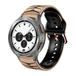 Bracelete de relógio em silicone com textura curva, para Samsung Galaxy Watch 4 44mm, para Samsung Galaxy Watch 4 40mm, para Samsung Galaxy Watch 4 Classic 42mm