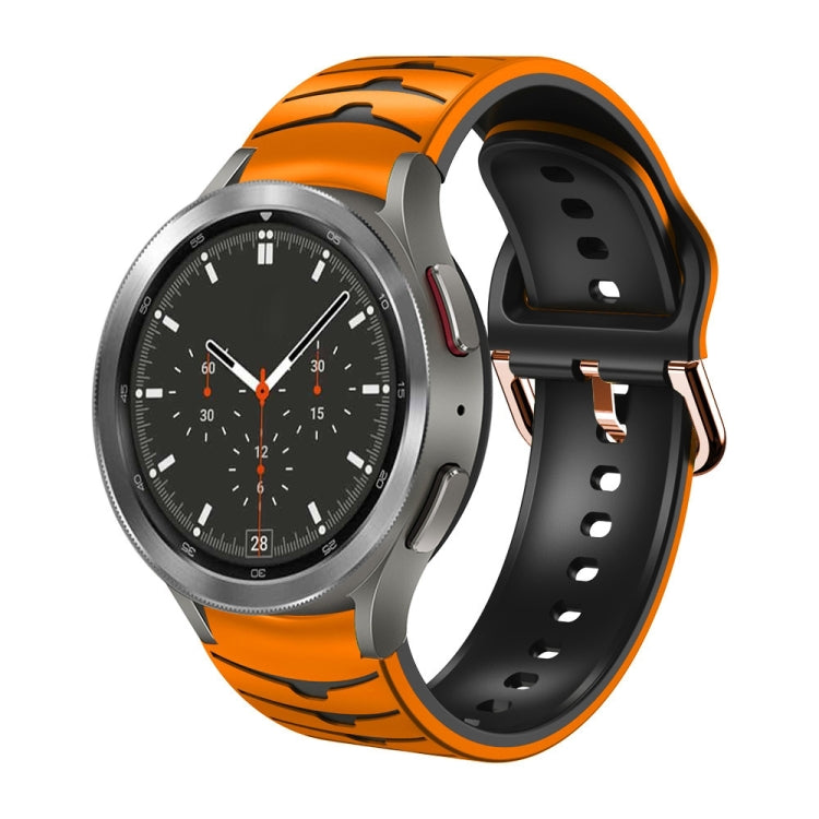 Curved Texture Silicone Watch Band, For Samsung  Galaxy Watch 4 Classic 46mm