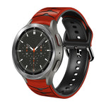 Curved Texture Silicone Watch Band, For Samsung  Galaxy Watch 4 Classic 46mm