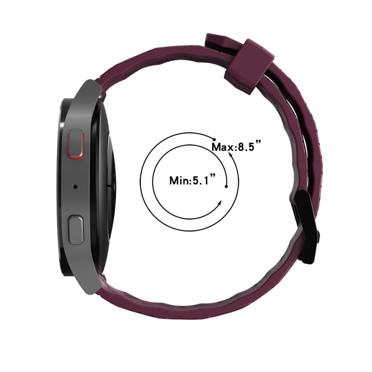 Curved Texture Silicone Watch Band, For Samsung  Galaxy Watch 4 Classic 46mm