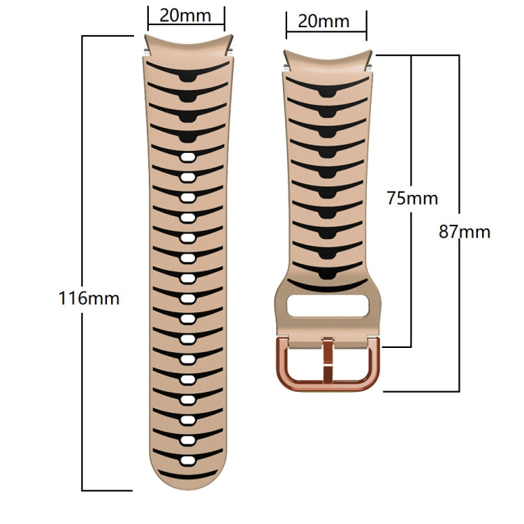 Curved Texture Silicone Watch Band, For Samsung  Galaxy Watch 4 Classic 46mm
