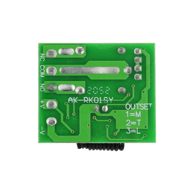 Interruptor de Controlo Remoto RF 1CH DC12V / Relé 10A / Receptor Interruptor 433MHZ