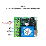 Interruptor de Controlo Remoto RF 1CH DC12V / Relé 10A / Receptor Interruptor 433MHZ