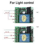 Interruptor de Controlo Remoto RF 1CH DC12V / Relé 10A / Receptor Interruptor 433MHZ