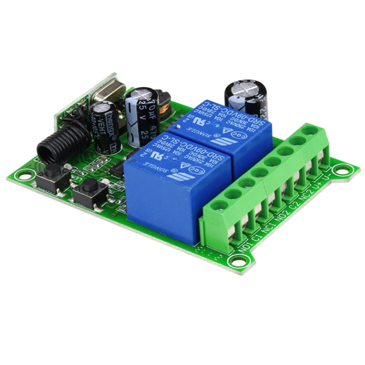 Conjunto Receptor Relé de Controlo Remoto RF Sem Fios para Porta Elétrica Universal DC 12V 24V 48V