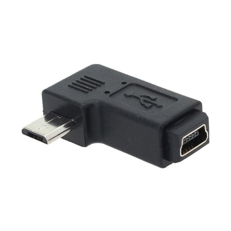 Adaptador Mini USB Fêmea 90 Graus para Micro USB Macho