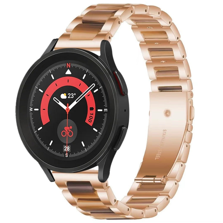 Interbead Resin Metal Watch Band, For Galaxy Watch 5 40 / 44mm, For Galaxy Watch 5 Pro 45mm, For Galaxy Watch 4 40 / 44mm