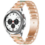 Interbead Resin Metal Watch Band, For Galaxy Watch 4 Classic 42 / 46mm