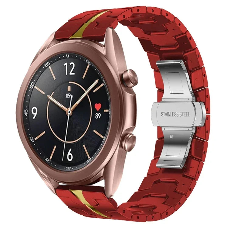 Armor Stainless Steel Metal Watch Band, For Samsung Galaxy watch 42mm, For Samsung Galaxy Watch3 41mm, For Samsung Galaxy Gear Sport, For Samsung Galaxy Watch Active, For Samsung Galaxy Watch5 / Watch5 Pro, For Samsung Galaxy Watch4 / Watch4 Classic