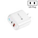 Carregador de Telemóvel PD04 PD20W + QC18W com Indicador LED, Ficha US, Ficha US