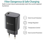 Carregador Rápido Mini PD11 Porta Única PD3.0 USB-C / Type-C 20W para Série iPhone / iPad, Ficha UE, Ficha UE