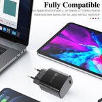 Carregador Rápido Mini PD11 Porta Única PD3.0 USB-C / Type-C 20W para Série iPhone / iPad, Ficha UE, Ficha UE
