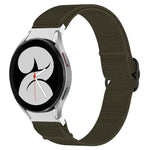 Nylon Stretch Black Buckle Watch Band, For Samsung Galaxy Watch 5 Pro 45mm, For Samsung Galaxy Watch 5 44mm, For Samsung Galaxy Watch 5 40mm, For Samsung Galaxy Watch 4 44mm, For Samsung Galaxy Watch 4 40mm, For Samsung Galaxy Watch 4 Classic 42mm     ...
