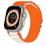 Pulseira de Relógio em Nylon de Duas Cores, Para Apple Watch Ultra 49mm, Para Apple Watch Series 8&7 45mm/SE 2&6&SE&5&4 44mm, Para Apple Watch Series 8&7 41mm/SE 2&6&SE&5&4 40mm