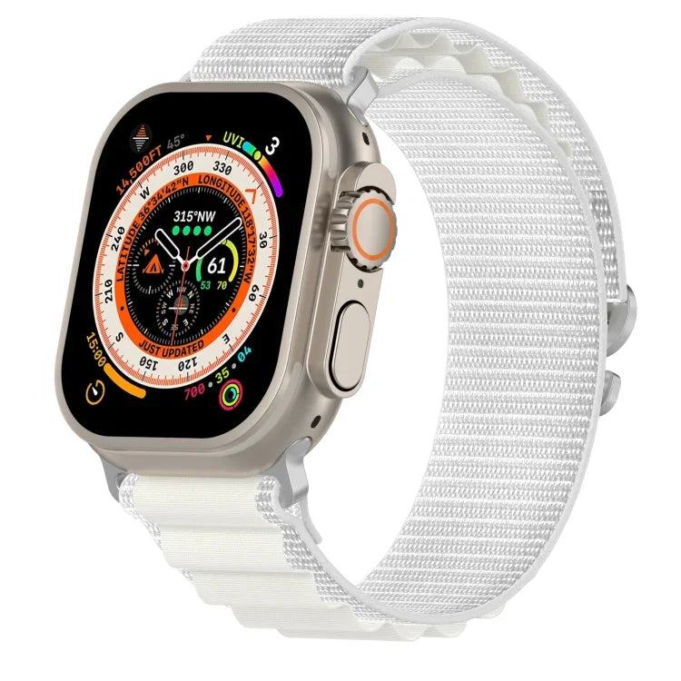 Pulseira de Relógio em Nylon de Duas Cores, Para Apple Watch Ultra 49mm, Para Apple Watch Series 8&7 45mm/SE 2&6&SE&5&4 44mm, Para Apple Watch Series 8&7 41mm/SE 2&6&SE&5&4 40mm