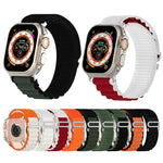 Pulseira de Relógio em Nylon de Duas Cores, Para Apple Watch Ultra 49mm, Para Apple Watch Series 8&7 45mm/SE 2&6&SE&5&4 44mm, Para Apple Watch Series 8&7 41mm/SE 2&6&SE&5&4 40mm