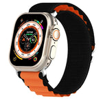 Pulseira de Relógio em Nylon de Duas Cores, Para Apple Watch Ultra 49mm, Para Apple Watch Series 8&7 45mm/SE 2&6&SE&5&4 44mm, Para Apple Watch Series 8&7 41mm/SE 2&6&SE&5&4 40mm