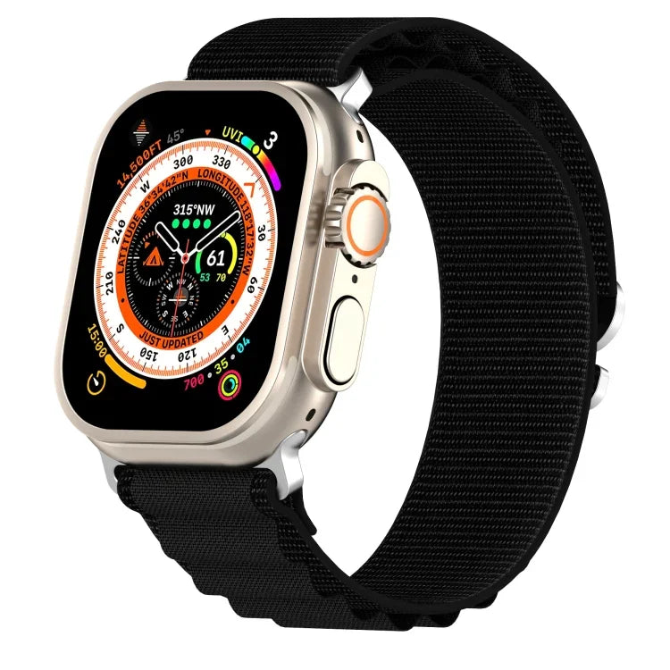 Pulseira de Relógio em Nylon de Duas Cores, Para Apple Watch Ultra 49mm, Para Apple Watch Series 8&7 45mm/SE 2&6&SE&5&4 44mm, Para Apple Watch Series 8&7 41mm/SE 2&6&SE&5&4 40mm