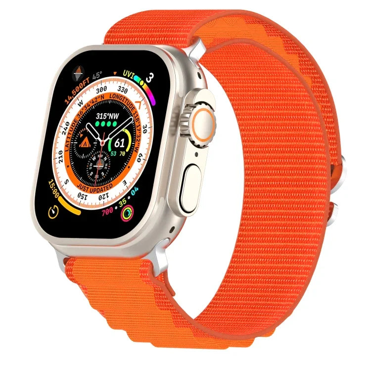 Pulseira de Relógio em Nylon de Duas Cores, Para Apple Watch Ultra 49mm, Para Apple Watch Series 8&7 45mm/SE 2&6&SE&5&4 44mm, Para Apple Watch Series 8&7 41mm/SE 2&6&SE&5&4 40mm