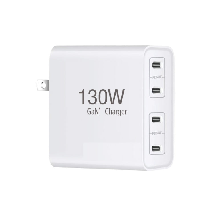 Carregador Multiporta Tipo-C GaN130W 4-Portas USB-C PD65W / PD30W para Série de Portáteis, Plugue US, Plugue EU / US, Plugue UK / US, Plugue AU / US, Plugue EU / UK / US, Plugue EU / UK / AU / US