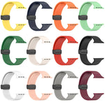 Magnetic Black Buckle Smooth Silicone Watch Band, For Apple Watch Ultra 49mm, For Apple Watch Series 8&7 45mm, For Apple Watch Series 8&7 41mm