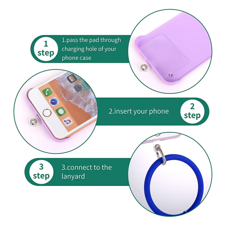 Pulseira de Silicone JUNSUNMAY com Cordão para Telemóvel, Corda de Pulso Anti-Perda Universal para Capa de Telemóvel