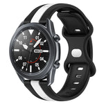 Correia de Relógio em Silicone Bicolor com Fivela Borboleta 22mm, Para Samsung Galaxy Watch3 45mm, Para Samsung Galaxy Watch 46mm, Para Samsung Gear S3 Classic, Para Samsung Gear S3 Frontier