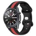 Correia de Relógio em Silicone Bicolor com Fivela Borboleta 22mm, Para Samsung Galaxy Watch3 45mm, Para Samsung Galaxy Watch 46mm, Para Samsung Gear S3 Classic, Para Samsung Gear S3 Frontier