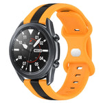 Correia de Relógio em Silicone Bicolor com Fivela Borboleta 22mm, Para Samsung Galaxy Watch3 45mm, Para Samsung Galaxy Watch 46mm, Para Samsung Gear S3 Classic, Para Samsung Gear S3 Frontier