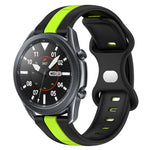 Correia de Relógio em Silicone Bicolor com Fivela Borboleta 22mm, Para Samsung Galaxy Watch3 45mm, Para Samsung Galaxy Watch 46mm, Para Samsung Gear S3 Classic, Para Samsung Gear S3 Frontier