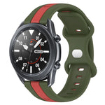Correia de Relógio em Silicone Bicolor com Fivela Borboleta 22mm, Para Samsung Galaxy Watch3 45mm, Para Samsung Galaxy Watch 46mm, Para Samsung Gear S3 Classic, Para Samsung Gear S3 Frontier