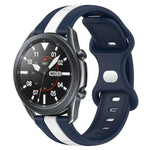 Correia de Relógio em Silicone Bicolor com Fivela Borboleta 22mm, Para Samsung Galaxy Watch3 45mm, Para Samsung Galaxy Watch 46mm, Para Samsung Gear S3 Classic, Para Samsung Gear S3 Frontier