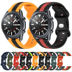Correia de Relógio em Silicone Bicolor com Fivela Borboleta 22mm, Para Samsung Galaxy Watch3 45mm, Para Samsung Galaxy Watch 46mm, Para Samsung Gear S3 Classic, Para Samsung Gear S3 Frontier