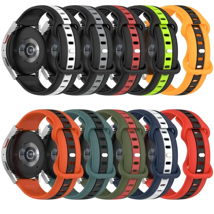 Correia de Relógio em Silicone Bicolor com Fivela Borboleta 22mm, Para Samsung Galaxy Watch3 45mm, Para Samsung Galaxy Watch 46mm, Para Samsung Gear S3 Classic, Para Samsung Gear S3 Frontier