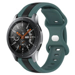Correia de Relógio em Silicone Bicolor com Fivela Borboleta 22mm, Para Samsung Galaxy Watch3 45mm, Para Samsung Galaxy Watch 46mm, Para Samsung Gear S3 Classic, Para Samsung Gear S3 Frontier