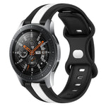Correia de Relógio em Silicone Bicolor com Fivela Borboleta 22mm, Para Samsung Galaxy Watch3 45mm, Para Samsung Galaxy Watch 46mm, Para Samsung Gear S3 Classic, Para Samsung Gear S3 Frontier