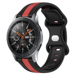 Correia de Relógio em Silicone Bicolor com Fivela Borboleta 22mm, Para Samsung Galaxy Watch3 45mm, Para Samsung Galaxy Watch 46mm, Para Samsung Gear S3 Classic, Para Samsung Gear S3 Frontier
