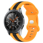 Correia de Relógio em Silicone Bicolor com Fivela Borboleta 22mm, Para Samsung Galaxy Watch3 45mm, Para Samsung Galaxy Watch 46mm, Para Samsung Gear S3 Classic, Para Samsung Gear S3 Frontier