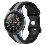 Correia de Relógio em Silicone Bicolor com Fivela Borboleta 22mm, Para Samsung Galaxy Watch3 45mm, Para Samsung Galaxy Watch 46mm, Para Samsung Gear S3 Classic, Para Samsung Gear S3 Frontier