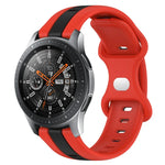 Correia de Relógio em Silicone Bicolor com Fivela Borboleta 22mm, Para Samsung Galaxy Watch3 45mm, Para Samsung Galaxy Watch 46mm, Para Samsung Gear S3 Classic, Para Samsung Gear S3 Frontier