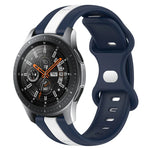 Correia de Relógio em Silicone Bicolor com Fivela Borboleta 22mm, Para Samsung Galaxy Watch3 45mm, Para Samsung Galaxy Watch 46mm, Para Samsung Gear S3 Classic, Para Samsung Gear S3 Frontier