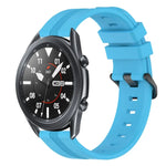 Correia de relógio em silicone riscada côncava de 22mm, para Samsung Galaxy Watch3 45mm, para Samsung Galaxy Watch 46mm, para Samsung Gear S3 Classic, para Samsung Gear S3 Frontier
