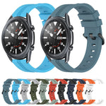 Correia de relógio em silicone riscada côncava de 22mm, para Samsung Galaxy Watch3 45mm, para Samsung Galaxy Watch 46mm, para Samsung Gear S3 Classic, para Samsung Gear S3 Frontier