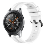 Correia de relógio em silicone riscada côncava de 22mm, para Samsung Galaxy Watch3 45mm, para Samsung Galaxy Watch 46mm, para Samsung Gear S3 Classic, para Samsung Gear S3 Frontier