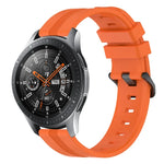 Correia de relógio em silicone riscada côncava de 22mm, para Samsung Galaxy Watch3 45mm, para Samsung Galaxy Watch 46mm, para Samsung Gear S3 Classic, para Samsung Gear S3 Frontier
